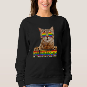 Purride Cats Lgbtq Cat Gay Pride Rainbow Sweatshirt