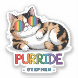 Purride - Cooler Katzenstolz   LGBTQ Aufkleber