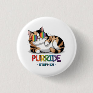 Purride - Cooler Katzenstolz LGBTQ Button
