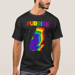 Purride Katze Regenbogenfarbe Katze Kätzchen T-Shirt