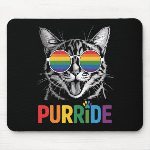Purride Katze Schwul Lesbisch Regenbogen LGBTQ Ver Mousepad