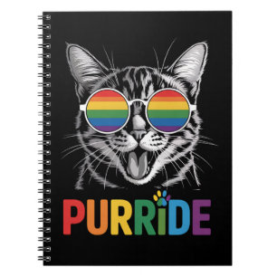 Purride Katze Schwul Lesbisch Regenbogen LGBTQ Ver Notizblock