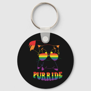 Purride Niedliche Gay Cat Lesbisch Regenboge Schlüsselanhänger