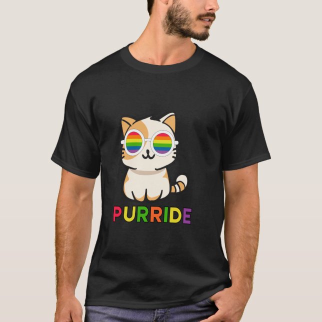 Purride ,Regenbögen und Katzen T-Shirt (Vorderseite)