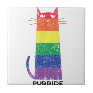 Purride Shirt LGBT Funny Gay Pride Cat Sprichwort  Fliese