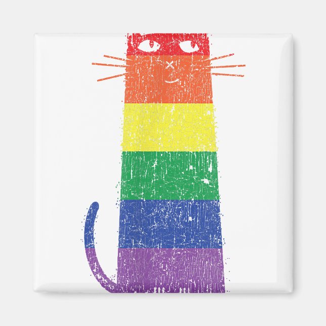 Purride Shirt LGBT Funny Gay Pride Cat Sprichwort  Magnet (Vorne)