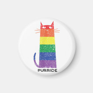 Purride Shirt LGBT Funny Gay Pride Cat Sprichwort  Magnet