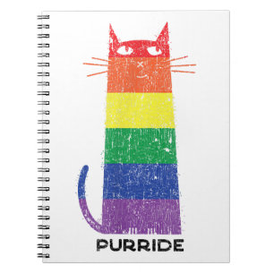 Purride Shirt LGBT Funny Gay Pride Cat Sprichwort Notizblock