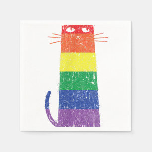 Purride Shirt LGBT Funny Gay Pride Cat Sprichwort Serviette
