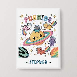 Purride Space Cats - Kawaii Astronautenkatzen Button