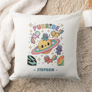Purride Space Cats - Kawaii Astronautenkatzen Kissen