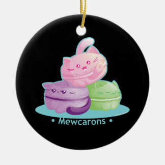 Purrista Pawfee: Niedliche Kitty-Katze Macarons Keramikornament