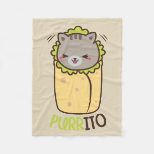 Purrito Burrito-Katzen-Fleece-Decke Fleecedecke