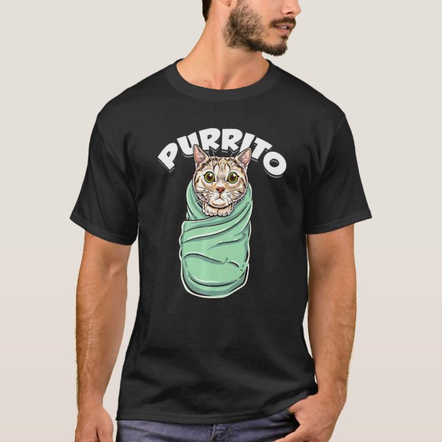 Purrito Catkitten Burrito Pub für Katzen T-Shirt (Vorderseite)