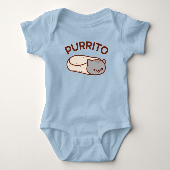 PURRITO - Der Babykartonanzug der Katze Burrito Baby Strampler (Vorderseite)