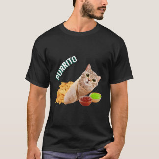 Purrito Katze in einem Burrito T-Shirt