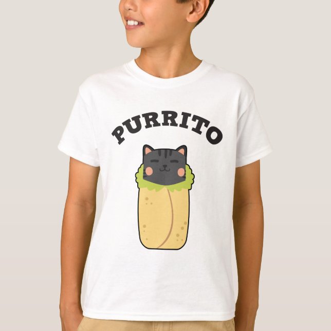 Purrito lustiger T-Shirt (Vorderseite)