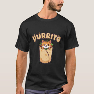 Purrito Lustiges Katze Fan T-Shirt