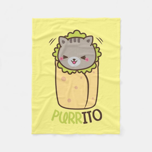 Purrito MiezekatzeBurrito Fleecedecke (Vorderseite)
