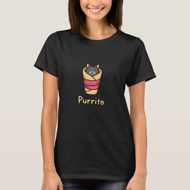 Purrito Niedlich Cat T - Shirt (Vorderseite)