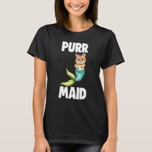 Purrmaid Cat T-Shirt Geburtstag Girl T-Shirts Kitt