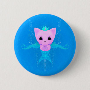 Purrmaid - Kawaii Mermaid Cat Button