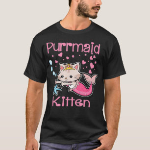 Purrmaid Kitten Mermaid Princess Cat T-Shirt