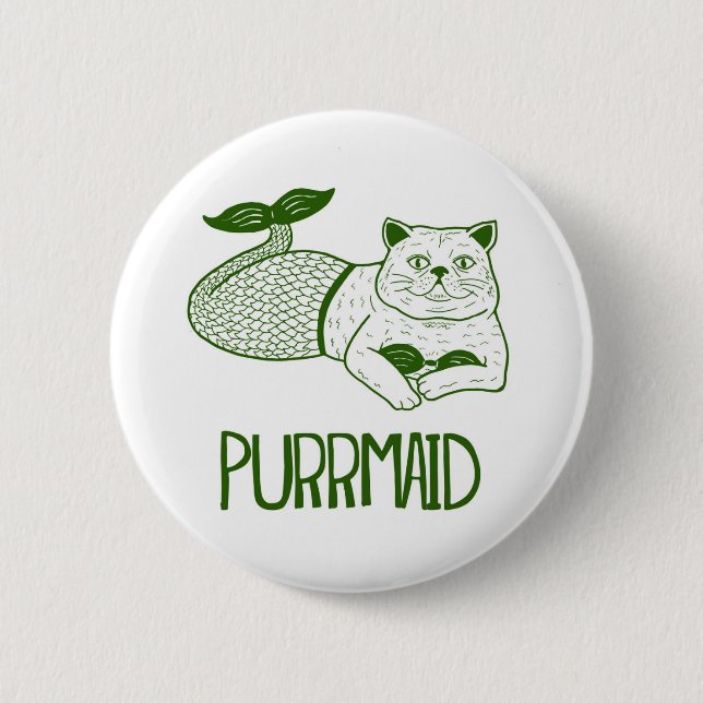 Purrmaid Knopf Button (Vorderseite)