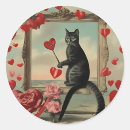 Purrr-fect-kitty-Liebe Runder Aufkleber