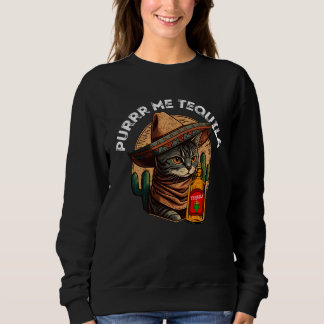 Purrr mir Tequila Cinco de Mayo Kätzchen Katze Sweatshirt