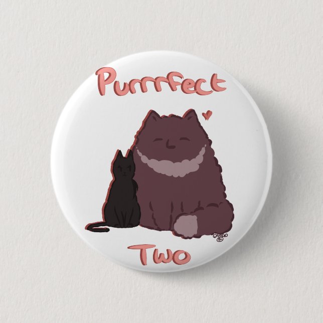Purrrfect zwei button (Vorderseite)