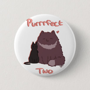 Purrrfect zwei button