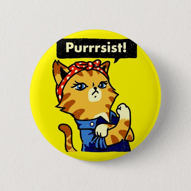 Purrsist, Katzenpursist, Katzenpursist Button (Vorderseite)