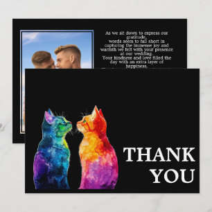 🌈 Purrtly Yours: Rainbow Liebe Dankeskarte
