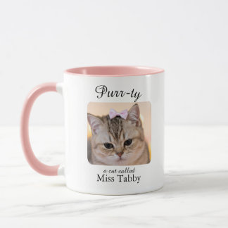 Purrty Cat Personalised Mug Tasse