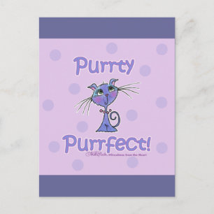 Purrty Purrfect Kitty Postkarte
