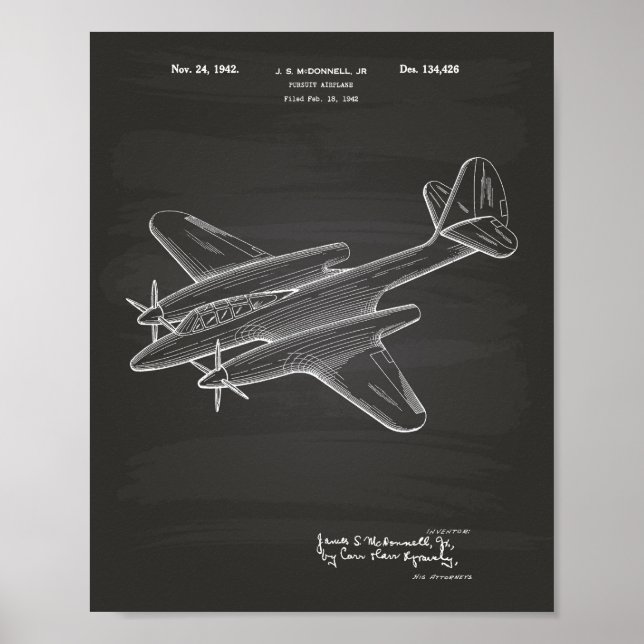 Pursuit-Flugzeug 1942 Patentenkabine Poster (Vorne)