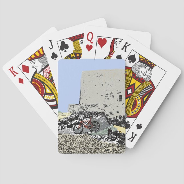 Push Bike und Martello Tower Hythe Kent Playing C Spielkarten (Rückseite)