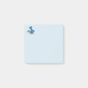 Push Button Blue Post-it Klebezettel