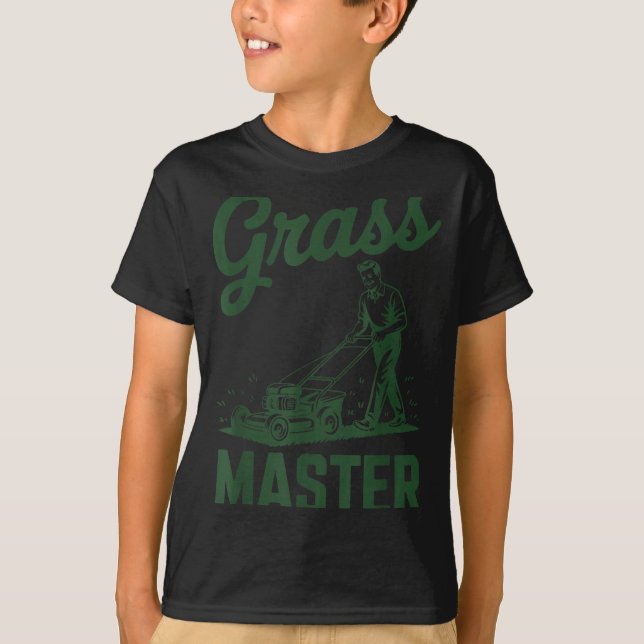 Push Lawn Mower Legend Gr Master Dad Funny Mowing  T-Shirt (Vorderseite)