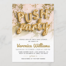 Push Party Trendy Modern Baby Dusche Einladung