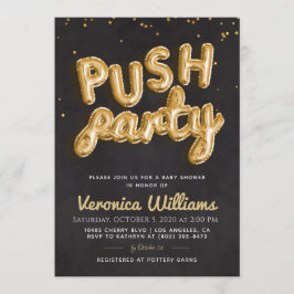Push Party Trendy Moderne Babydusche Einladung