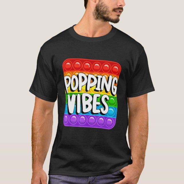 Push Vibes Cool Game Board Fidget Pop It T-Shirt (Vorderseite)