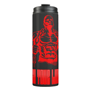 Push Your Limits - Bodybuilding und Entschlossenhe Thermosbecher
