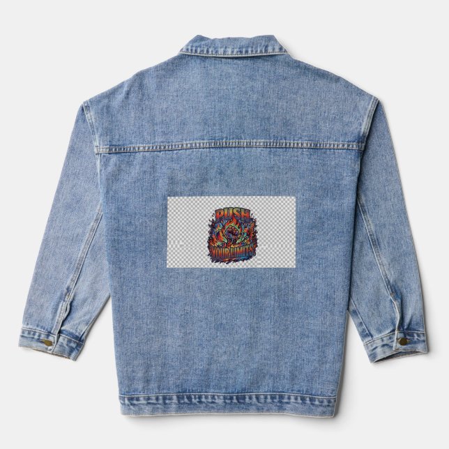 Push Your Limits.T-Shirt Jeansjacke (Rückseite)