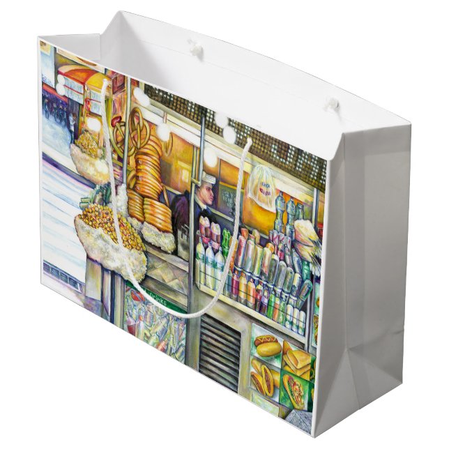Pushcart Paradies Große Geschenktüte (Rückseite Schrägansicht)