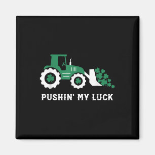 Pushin My Luck Kleinkind Tractor St Patricks Day B Magnet