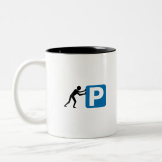 Pushin P Emojis Blue Meme Zweifarbige Tasse