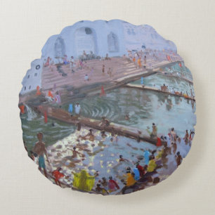 Pushkar ghats Rajasthan Rundes Kissen