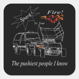 Pushy People Sq Sticker